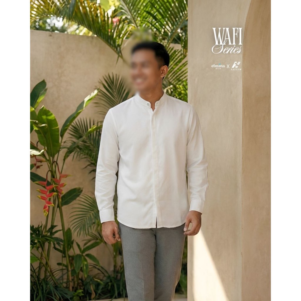 Elmina Hijab - Sarimbit Wafi Series Off White - Image 3