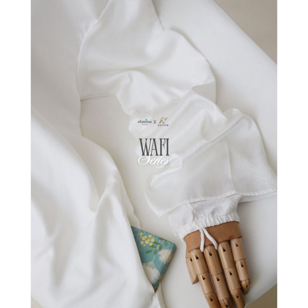 Elmina Hijab - Sarimbit Wafi Series Off White - Image 4